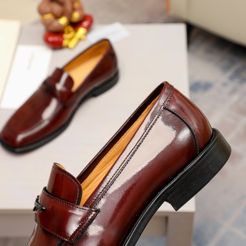 Replica Salvatore Ferragamo Leather Shoes For Men #1230865 $85.00 USD for Wholesale