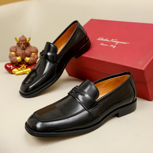 Salvatore Ferragamo Leather Shoes For Men #1230866 $85.00 USD, Wholesale Replica Salvatore Ferragamo Leather Shoes