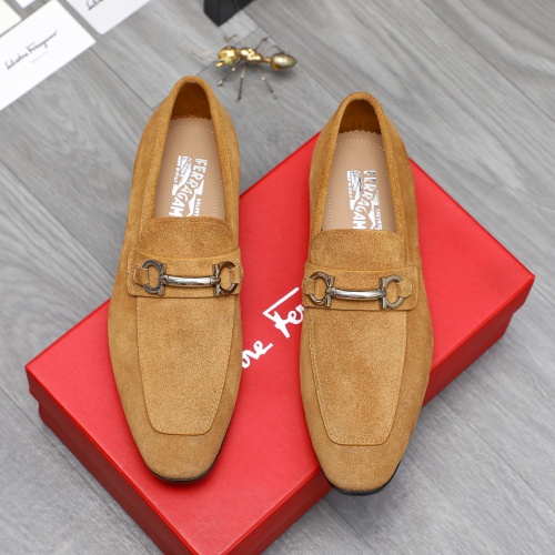 Replica Salvatore Ferragamo Leather Shoes For Men #1230899 $102.00 USD for Wholesale