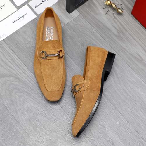 Replica Salvatore Ferragamo Leather Shoes For Men #1230899 $102.00 USD for Wholesale