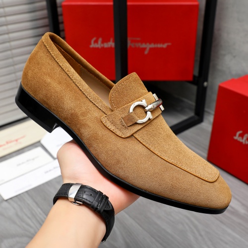 Replica Salvatore Ferragamo Leather Shoes For Men #1230899 $102.00 USD for Wholesale