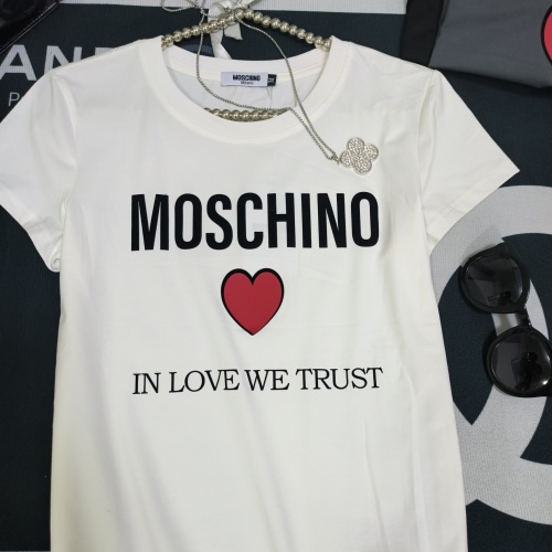 Replica Moschino T-Shirts Short Sleeved For Women #1231017 $32.00 USD for Wholesale