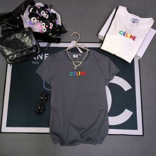 Celine T-Shirts Short Sleeved For Women #1231022 $32.00 USD, Wholesale Replica Celine T-Shirts