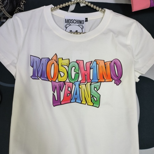 Replica Moschino T-Shirts Short Sleeved For Women #1231048 $32.00 USD for Wholesale