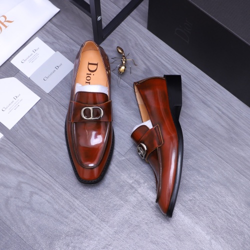 Replica Christian Dior Leather Shoes For Men #1231212 $105.00 USD for Wholesale