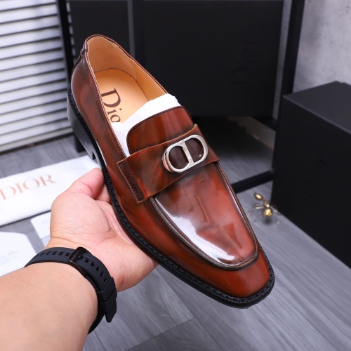 Replica Christian Dior Leather Shoes For Men #1231212 $105.00 USD for Wholesale