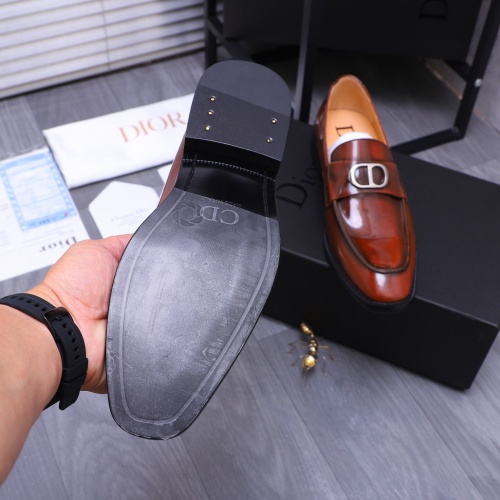 Replica Christian Dior Leather Shoes For Men #1231212 $105.00 USD for Wholesale