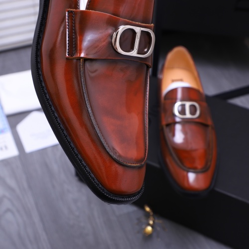 Replica Christian Dior Leather Shoes For Men #1231212 $105.00 USD for Wholesale