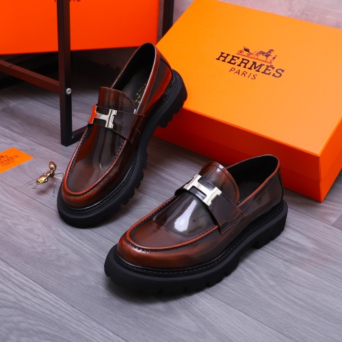 Hermes Leather Shoes For Men #1231224 $118.00 USD, Wholesale Replica Hermes Leather Shoes