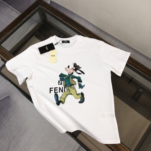 Fendi T-Shirts Short Sleeved For Unisex #1231585 $40.00 USD, Wholesale Replica Fendi T-Shirts