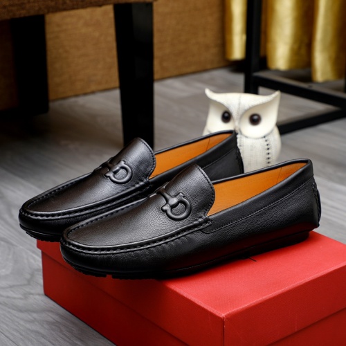 Replica Salvatore Ferragamo Leather Shoes For Men #1231618 $68.00 USD for Wholesale