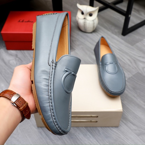 Replica Salvatore Ferragamo Leather Shoes For Men #1231619 $68.00 USD for Wholesale