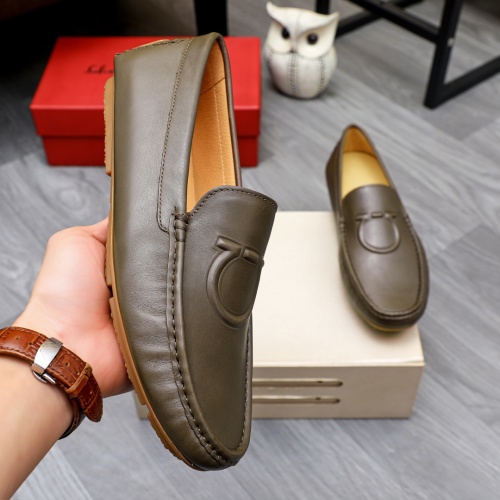 Replica Salvatore Ferragamo Leather Shoes For Men #1231620 $68.00 USD for Wholesale