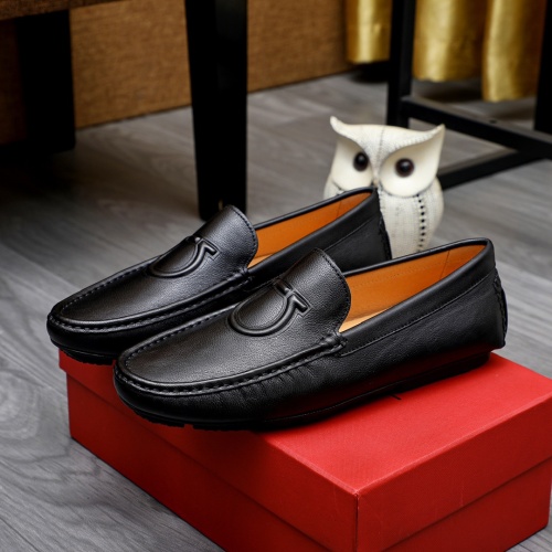 Replica Salvatore Ferragamo Leather Shoes For Men #1231623 $68.00 USD for Wholesale