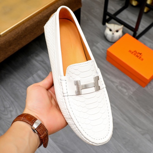 Replica Hermes Leather Shoes For Men #1231628 $68.00 USD for Wholesale