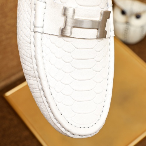 Replica Hermes Leather Shoes For Men #1231628 $68.00 USD for Wholesale