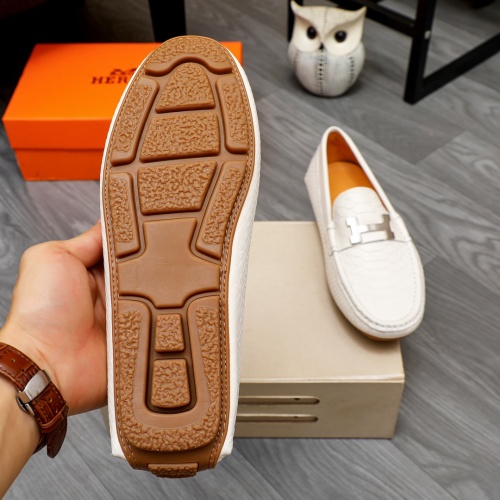 Replica Hermes Leather Shoes For Men #1231628 $68.00 USD for Wholesale