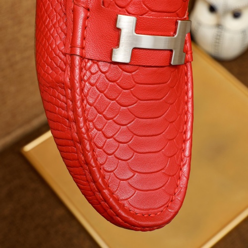 Replica Hermes Leather Shoes For Men #1231629 $68.00 USD for Wholesale