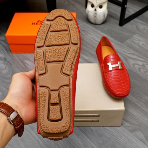 Replica Hermes Leather Shoes For Men #1231629 $68.00 USD for Wholesale