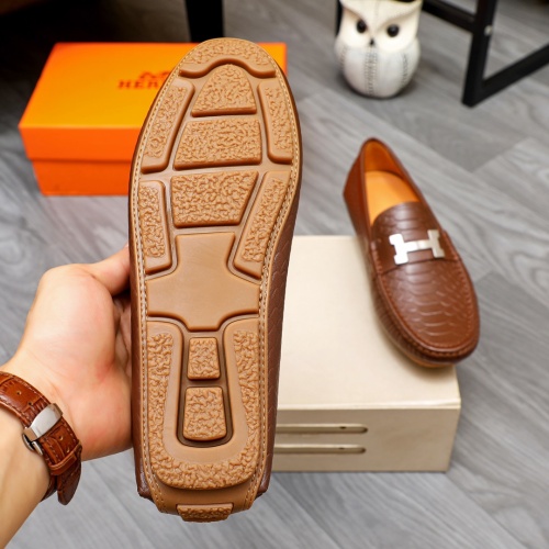 Replica Hermes Leather Shoes For Men #1231630 $68.00 USD for Wholesale