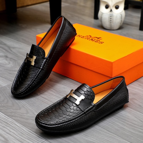 Hermes Leather Shoes For Men #1231636 $68.00 USD, Wholesale Replica Hermes Leather Shoes