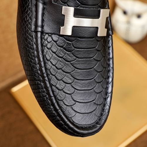 Replica Hermes Leather Shoes For Men #1231636 $68.00 USD for Wholesale