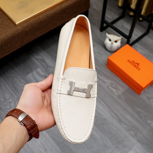 Replica Hermes Leather Shoes For Men #1231640 $68.00 USD for Wholesale