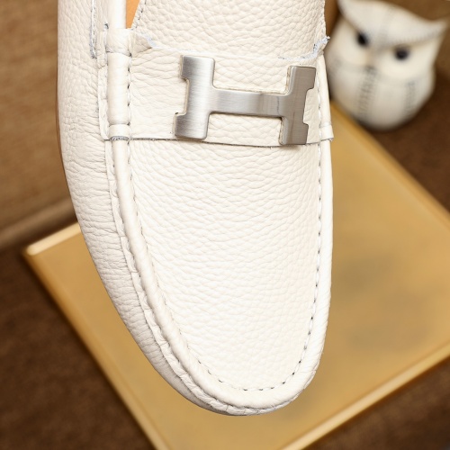 Replica Hermes Leather Shoes For Men #1231640 $68.00 USD for Wholesale