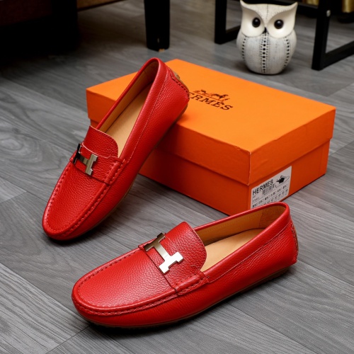 Hermes Leather Shoes For Men #1231641 $68.00 USD, Wholesale Replica Hermes Leather Shoes