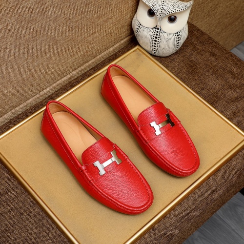 Replica Hermes Leather Shoes For Men #1231641 $68.00 USD for Wholesale