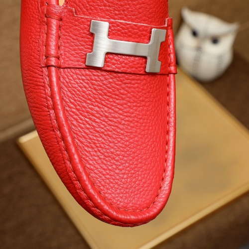 Replica Hermes Leather Shoes For Men #1231641 $68.00 USD for Wholesale