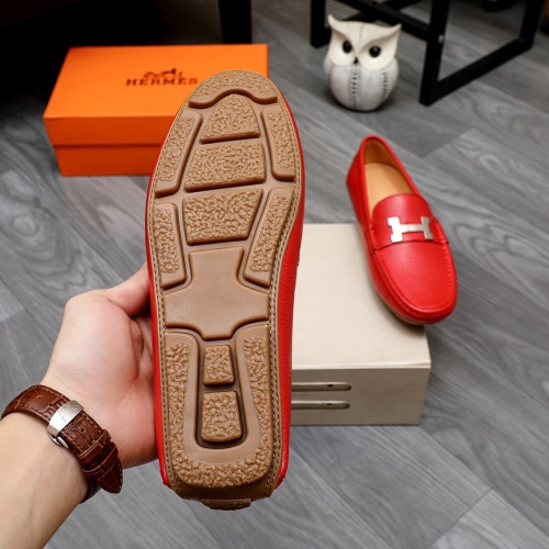 Replica Hermes Leather Shoes For Men #1231641 $68.00 USD for Wholesale