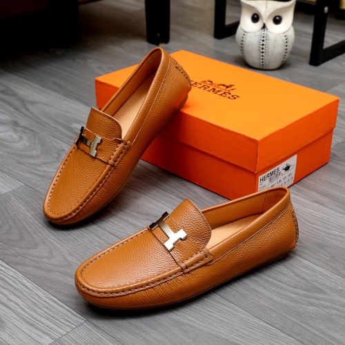 Hermes Leather Shoes For Men #1231644 $68.00 USD, Wholesale Replica Hermes Leather Shoes