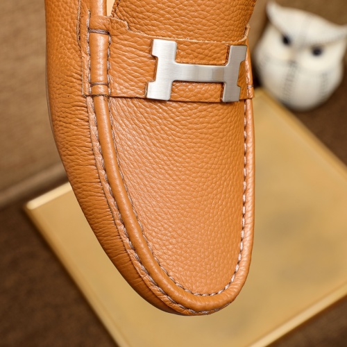 Replica Hermes Leather Shoes For Men #1231644 $68.00 USD for Wholesale