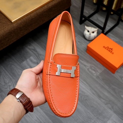 Replica Hermes Leather Shoes For Men #1231647 $68.00 USD for Wholesale