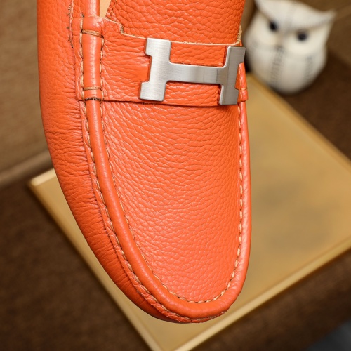 Replica Hermes Leather Shoes For Men #1231647 $68.00 USD for Wholesale