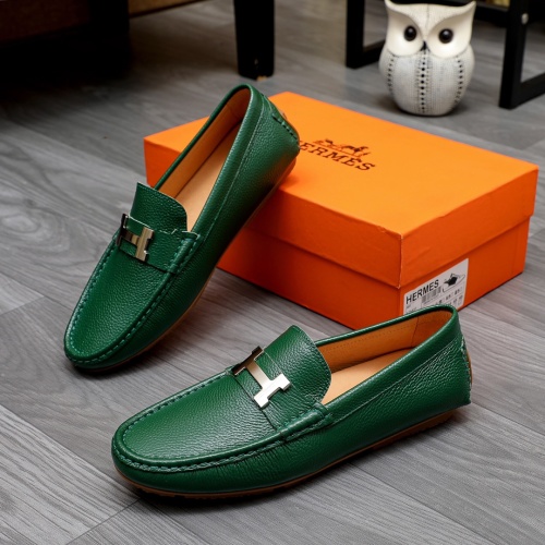 Hermes Leather Shoes For Men #1231650 $68.00 USD, Wholesale Replica Hermes Leather Shoes