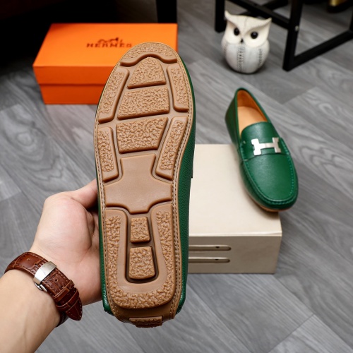 Replica Hermes Leather Shoes For Men #1231650 $68.00 USD for Wholesale