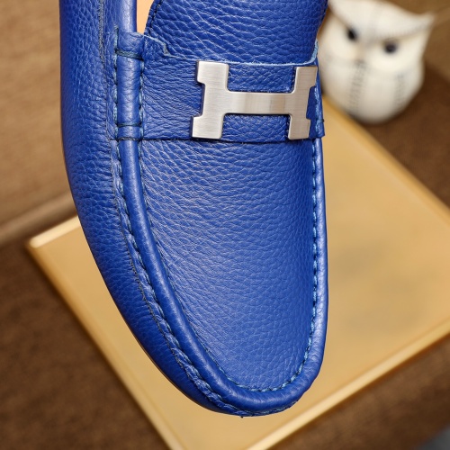 Replica Hermes Leather Shoes For Men #1231651 $68.00 USD for Wholesale