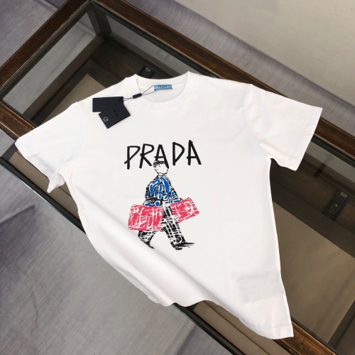 Prada T-Shirts Short Sleeved For Unisex #1231664 $40.00 USD, Wholesale Replica Prada T-Shirts