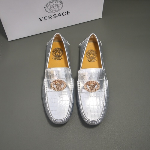 Versace Leather Shoes For Men #1231689 $68.00 USD, Wholesale Replica Versace Leather Shoes