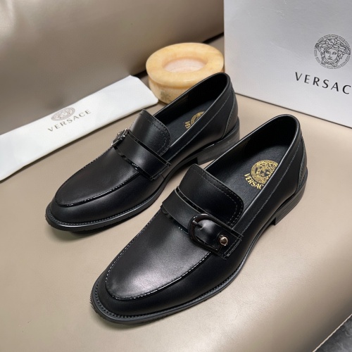 Versace Leather Shoes For Men #1231690 $76.00 USD, Wholesale Replica Versace Leather Shoes