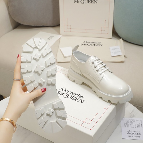 Replica Alexander McQueen Leather Shoes For Women #1231769 $105.00 USD for Wholesale