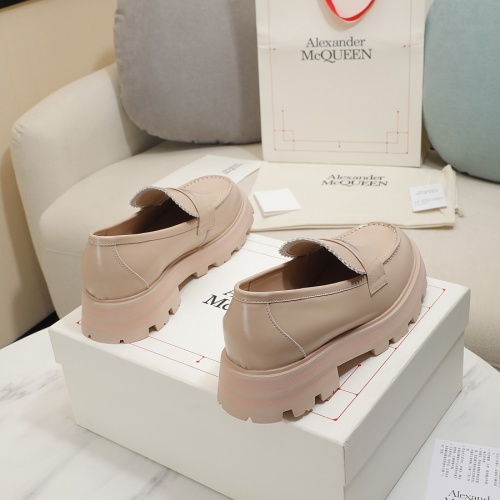 Replica Alexander McQueen Leather Shoes For Women #1231772 $105.00 USD for Wholesale