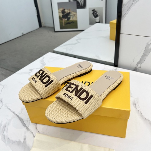 Replica Fendi Slippers For Women #1231805 $82.00 USD for Wholesale