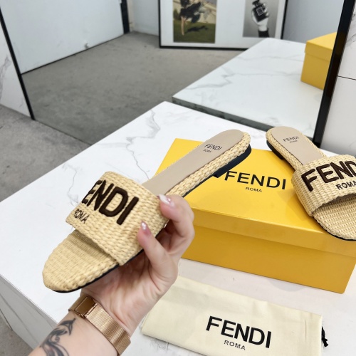 Replica Fendi Slippers For Women #1231805 $82.00 USD for Wholesale