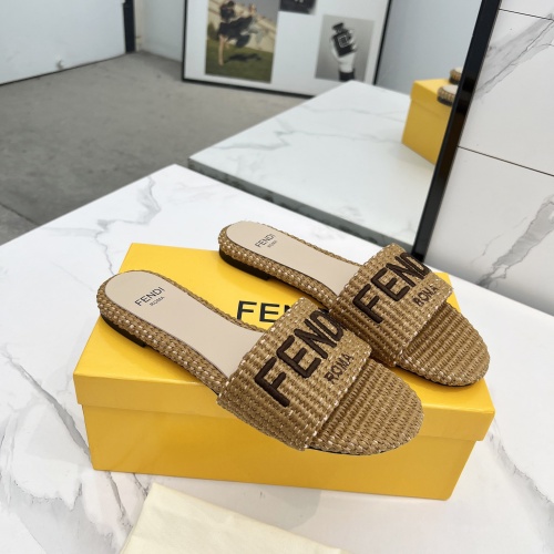 Replica Fendi Slippers For Women #1231807 $82.00 USD for Wholesale