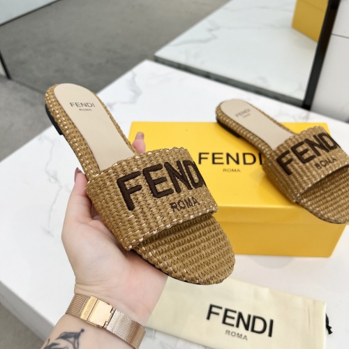 Replica Fendi Slippers For Women #1231807 $82.00 USD for Wholesale