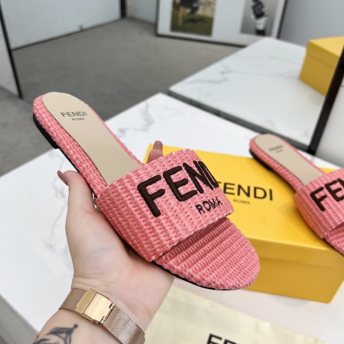 Replica Fendi Slippers For Women #1231808 $82.00 USD for Wholesale