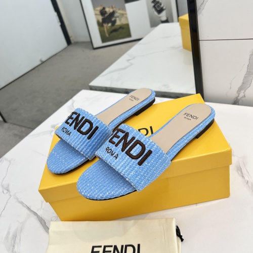 Replica Fendi Slippers For Women #1231809 $82.00 USD for Wholesale